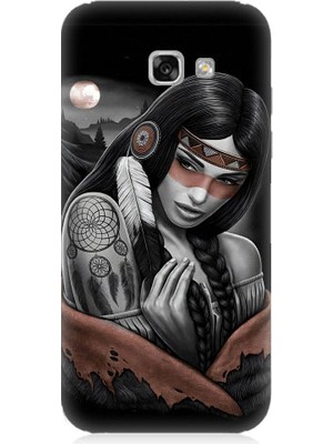 Teknomeg Samsung Galaxy A7 2017 Uyumlu Kızılldereli Kız Dreamcatcher Desenli Silikon Kılıf