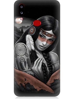 Teknomeg Samsung Galaxy A10S Uyumlu Kızılldereli Kız Dreamcatcher Desenli Silikon Kılıf