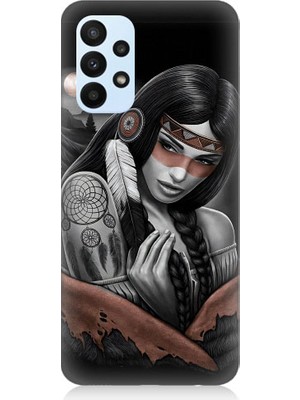 Teknomeg Samsung Galaxy A33 Uyumlu Kızılldereli Kız Dreamcatcher Desenli Silikon Kılıf