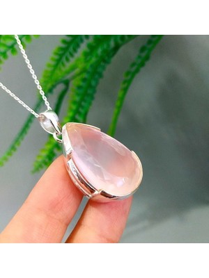 Eysell Jewellery Pembe Kuvars Kolye