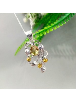 Eysell Jewellery Sitrin Taşı Kolye S05