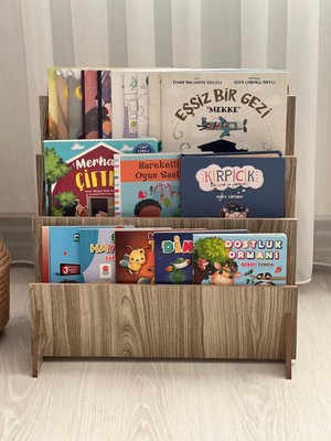 Guhef Montessori Çocuk Odası Kitaplık Raf 3 Raflı Demonte Raf Hafif
