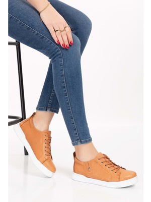 Gondol Deri Kadın Kemik Çıkıntısına Özel Ayakkabı Af.500 - Taba - 36