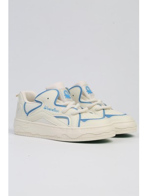 Benetton Benetton® | BNI-10100-BEYAZ Mavi-Ithal Kadın Spor Ayakkabı