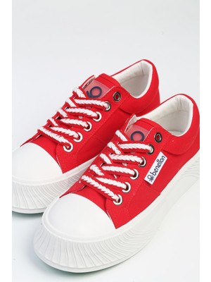 Benetton Benetton® | Bnı-10097 Kirmizi-Ithal Kadın Spor Ayakkabı