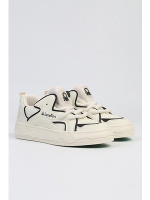 Benetton Benetton® | Bnı-10100 Bej Siyah-Ithal Kadın Spor Ayakkabı