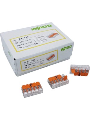 Wago Kollu Birleştirme Konektörü 221-415 25 Li