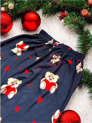 Rye Butik Ayıcık Desenli Pijama Altı Mevsimlik