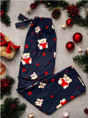 Rye Butik Ayıcık Desenli Pijama Altı Mevsimlik