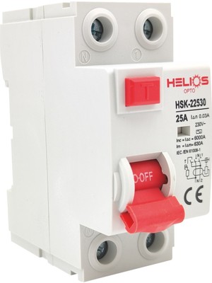 Helios Opto 2X25A 30MA Monofaze Kaçak Akım Rölesi HSK-22530