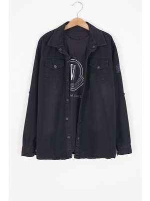 Wikiland Tişörtlü Jean Gömlekli Erkek Çocuk 2Li Takım 17654