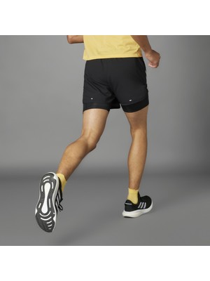 Adidas Own The Run 3 Stripes 2 In 1 Erkek Siyah Şort