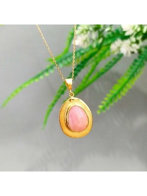 Eysell Jewellery Özel Tasarım Pembe Opal Kolye