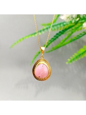 Eysell Jewellery Özel Tasarım Pembe Opal Kolye