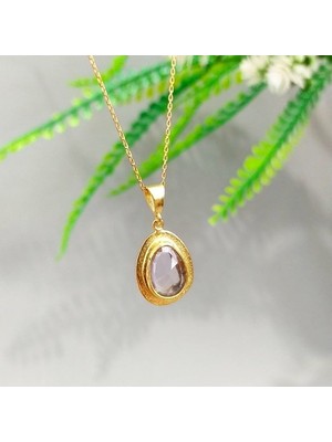 Eysell Jewellery Özel Tasarım Su Safiri Iyolit Taşı Kolye