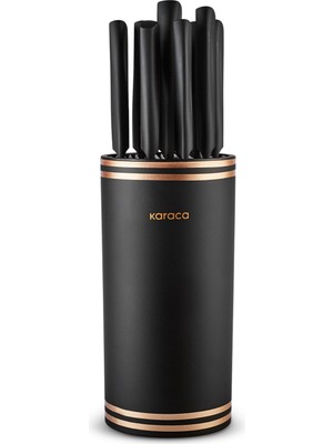 Karaca Megacut Round 9 Parça Bıçak Seti Siyah