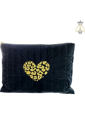 Aysena Kıdam Concept Store Akcs Kadın Gold Leopar Nakışlı El Çantası/clutch