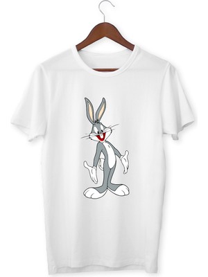 Yapo Ticaret Bugs Bunny Baskılı Beyaz Tişört