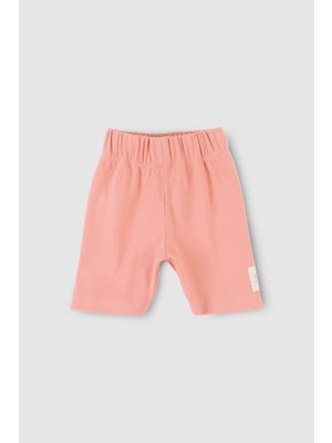 Little Gusto Kısa Fitilli Tayt Pembe Organik Pamuk