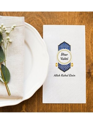 Hediyenza Ramazan Sofralarına Özel Iftar Vakti 3 Baskı Peçete Sunum Peçetesi 20 Adet