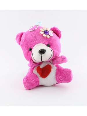Ozka Leather Collection Pembe Peluş Ayıcık Anahtarlık