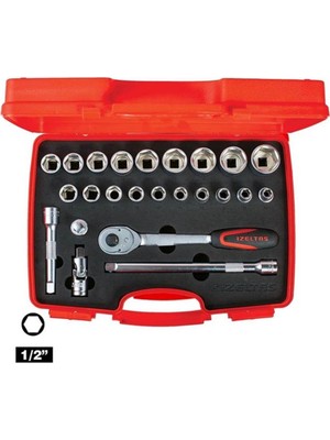 Izeltaş 1/2" Altı Köşe Lokma Takımı 24 Parça