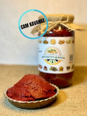 Antepten Gelsin Ev Yapımı Güneş Kurusu Tatlı Biber Salçası - Organik Cam Kavanoz