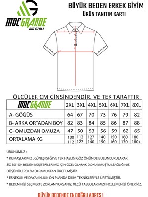 Moc Grande Mocgrande Büyük Beden Polo Kot Yaka T-Shirt 23420 Murdum