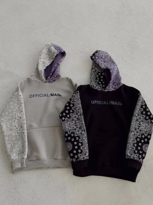 By Mino Baskılı Kapüşonlu Sweatshirt - Gri