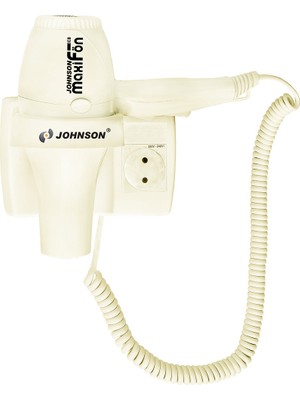 Johnson Maxifön 220V Priz Çıkışlı Otel Tipi Saç Kurutma Makinesi 1600W