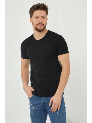 Tarz Cool Erkek Çok Renkli Slim Fit Normal Kesim Bisiklet Yaka 5'Li T-Shirt Paketi