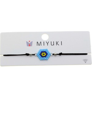 X-lady Accessories Altın Renk Turkuaz Göz Model Miyuki Bileklik - 2943