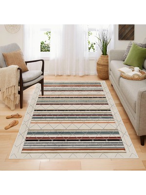 Homefesto Halı Kilim Dekoratif Özel Tasarım Yıkanabilir,İnce, Kaymaz Tabanlı, Modern Halı