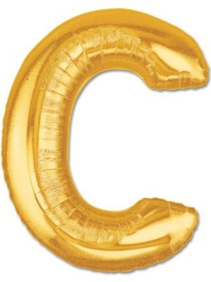 Organizasyon Pazarı 34 inç C Gold Renk Harf Folyo Balon