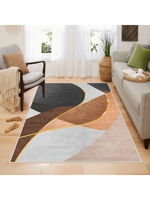 Homefesto Halı Kilim Dekoratif Özel Tasarım Yıkanabilir,İnce, Kaymaz Tabanlı, Modern Halı