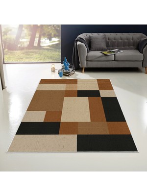 Homefesto Halı Kilim Dekoratif Özel Tasarım Yıkanabilir,İnce, Kaymaz Tabanlı, Modern Halı