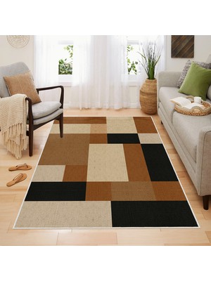 Homefesto Halı Kilim Dekoratif Özel Tasarım Yıkanabilir,İnce, Kaymaz Tabanlı, Modern Halı