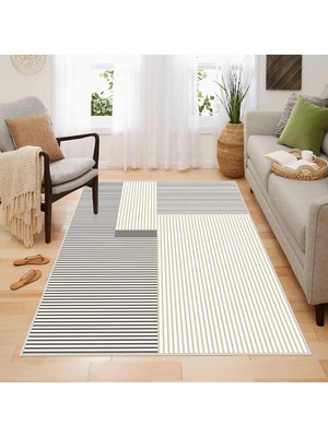 Homefesto Halı Kilim Dekoratif Özel Tasarım Yıkanabilir,İnce, Kaymaz Tabanlı, Modern Halı