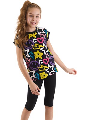 MSHB&G Street Style Kız Çocuk T-Shirt Tayt Takım