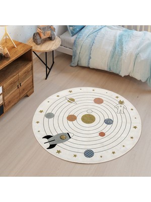 Homefesto Halı Kilim Dekoratif Özel Tasarım Yıkanabilir,ince, Kaymaz Tabanlı, Modern Çocuk Halısı