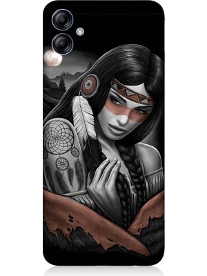 Teknomeg Samsung Galaxy A04E Uyumlu Kızılldereli Kız Dreamcatcher Desenli Silikon Kılıf