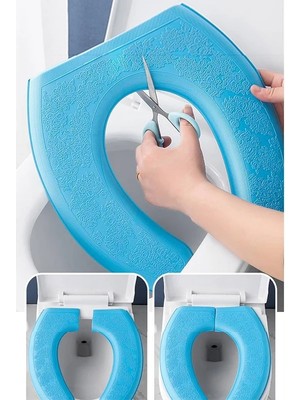 DouranShop Pembe Tarzı Su Geçirmez Yumuşak Klozet Kapağı Banyo Yıkanabilir Closestool Mat Pad Yastık O-Şekilli Klozet Bide Tuvalet Kapağı Aksesuarları (Yurt Dışından)