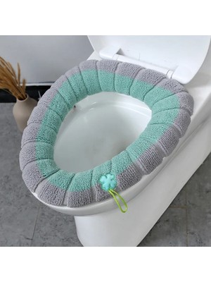 DouranShop No.5 Tarzı Sıcak Klozet Kış Klozet Kapağı Banyo Aksesuarları Üzerinde Örme Yumuşak O-Ring Yastık Bide Kapağı Wc Bril Çapalar Makaleler (Yurt Dışından)