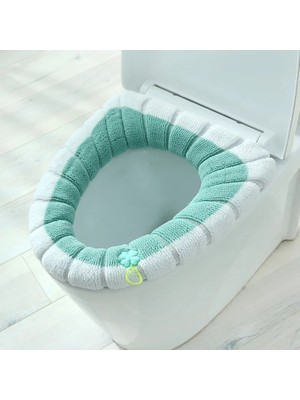 DouranShop No.5 Tarzı Sıcak Klozet Kış Klozet Kapağı Banyo Aksesuarları Üzerinde Örme Yumuşak O-Ring Yastık Bide Kapağı Wc Bril Çapalar Makaleler (Yurt Dışından)