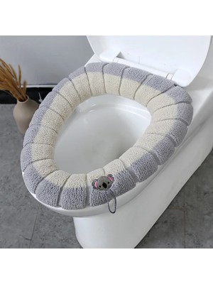 DouranShop No.5 Tarzı Sıcak Klozet Kış Klozet Kapağı Banyo Aksesuarları Üzerinde Örme Yumuşak O-Ring Yastık Bide Kapağı Wc Bril Çapalar Makaleler (Yurt Dışından)