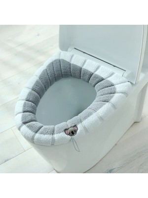 DouranShop No.5 Tarzı Sıcak Klozet Kış Klozet Kapağı Banyo Aksesuarları Üzerinde Örme Yumuşak O-Ring Yastık Bide Kapağı Wc Bril Çapalar Makaleler (Yurt Dışından)