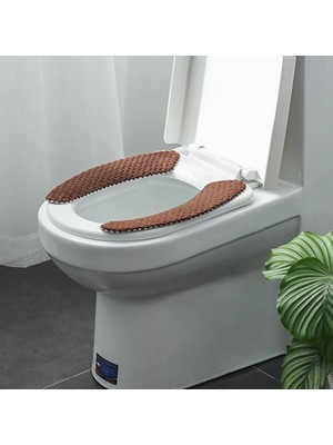 DouranShop Çikolata Tarzı Kış Kalın Klozet Kapakları Yumuşak Yıkanabilir Wc Tuvalet Çıtası Evrensel Closestool Mat Koltuk Kılıfı Banyo Aksesuarları (Yurt Dışından)