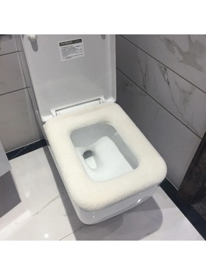 DouranShop G Tarzı Banyo Kare Klozet Kapağı Kış Yıkanabilir Isıtıcı Mat Tuvalet Kapağı Yastık Kapak Pedi Ev Dekor Klozet Kapağı (Yurt Dışından)