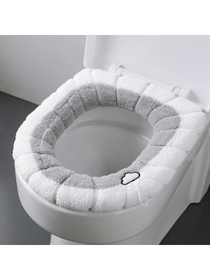 DouranShop Stila-Yeşil Tarzı Kış Sıcak Klozet Kapağı Mat Banyo Tuvalet Pedi Yastık Saplı Kalınlaşmak Yumuşak Rahat Closestool Mat Banyo Aksesuarları (Yurt Dışından)