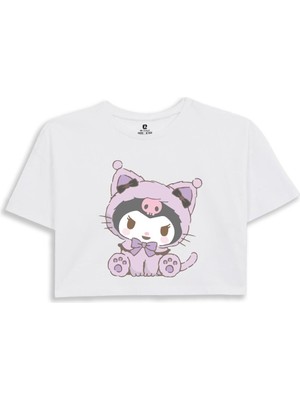 Ez Design Kuromi Baskılı Crop Tshirt